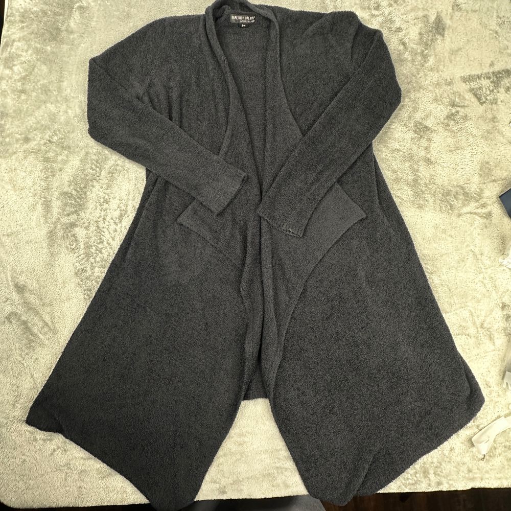 Barefoot Dreams Open Cardigan Wrap Black Size Small to‎ Medium